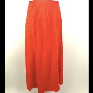 Ann Taylor Loft Womens Size 4 Orange Pin Tuck